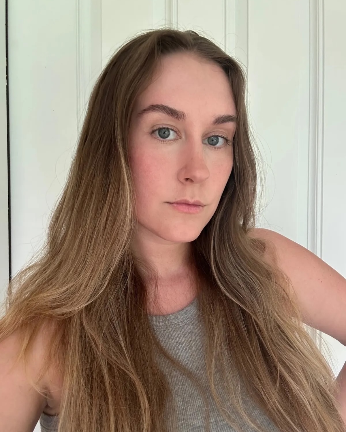 Beauty editor Kaitlyn McLintock wearing Armani Beauty Luminous Silk Foundation