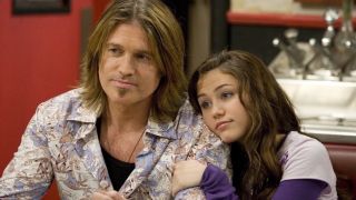 Billy Ray and Miley Cyrus on Hannah Montana