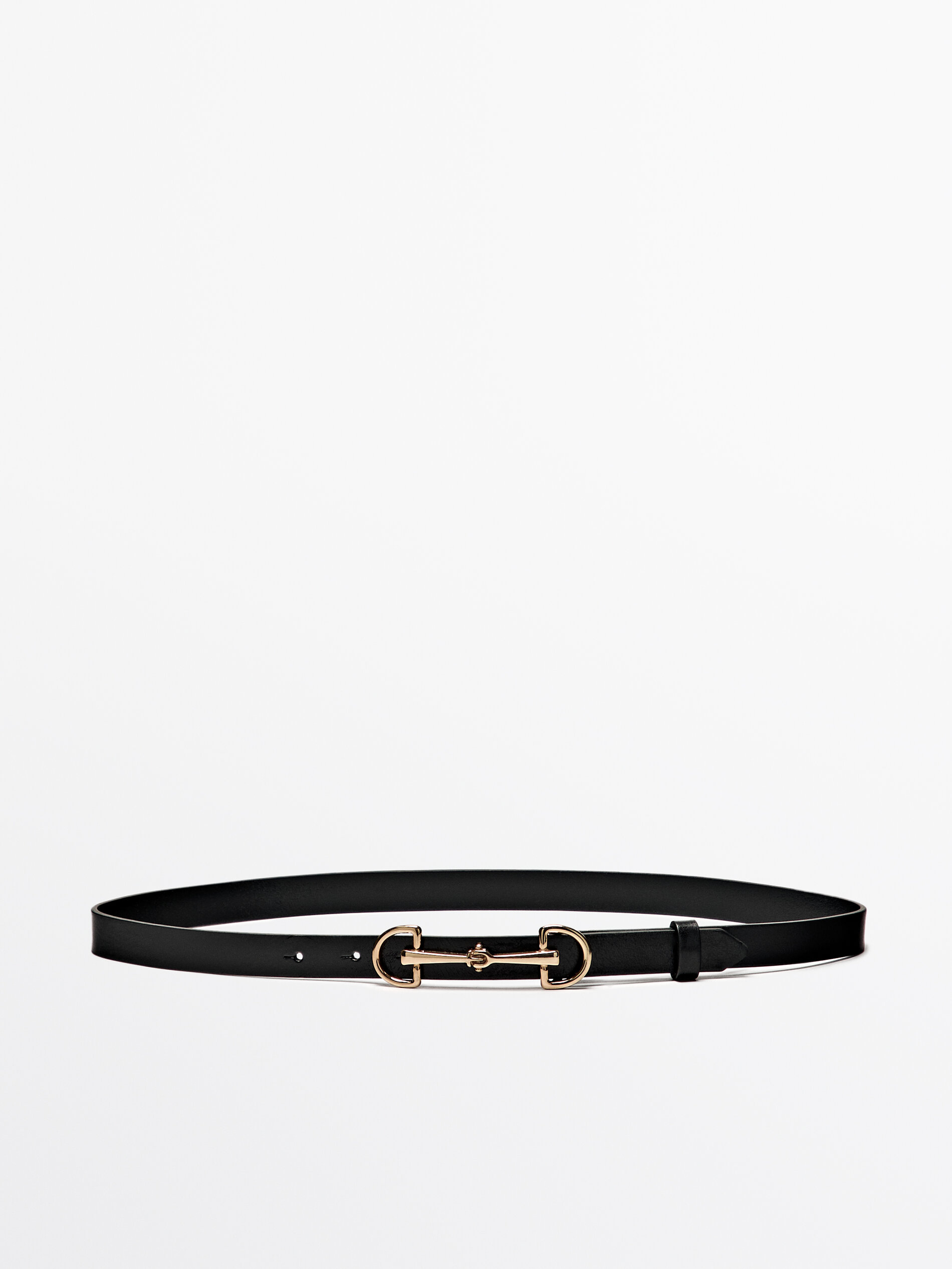 Nappa Leather Belt With Equestrian Buckle