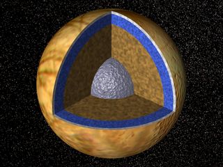 Jupiter's Moon, Europa, in Cross-section