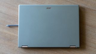 Acer Spin 5 review unit viewed top-down