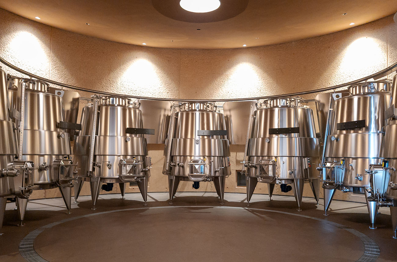 Guado al Tasso conical vats