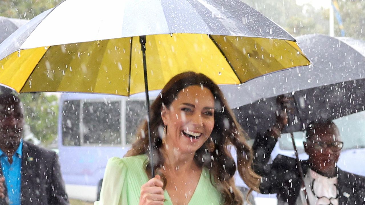 Kate Middleton wears ethereal green dress for Bahamas school engagement