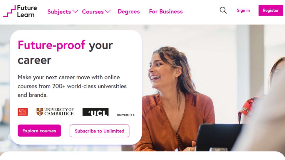 FutureLearn website screenshot (June 2025).