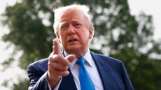 President Donald Trump leaves the White House to head to Rome