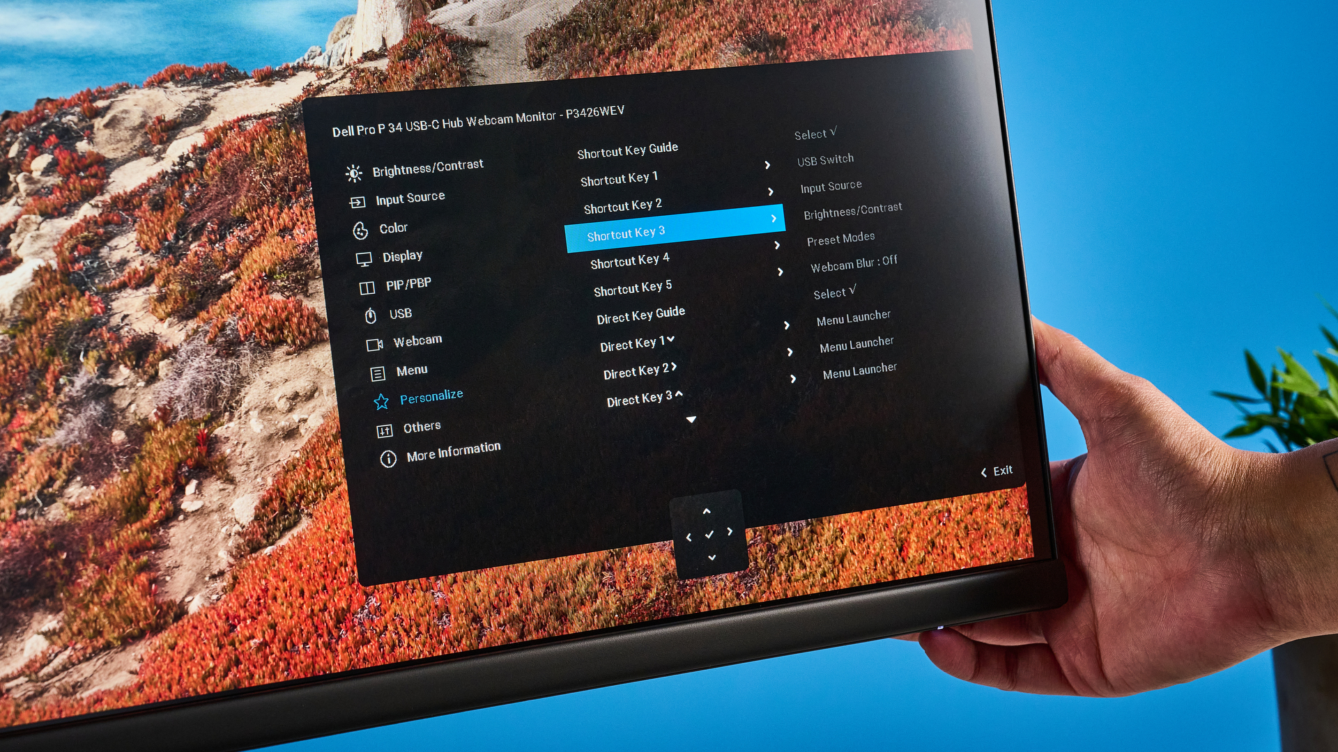 A black Dell Pro P3426WEV curved monitor for productivity