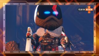 Astro Bot dressed as God of War's Kratos