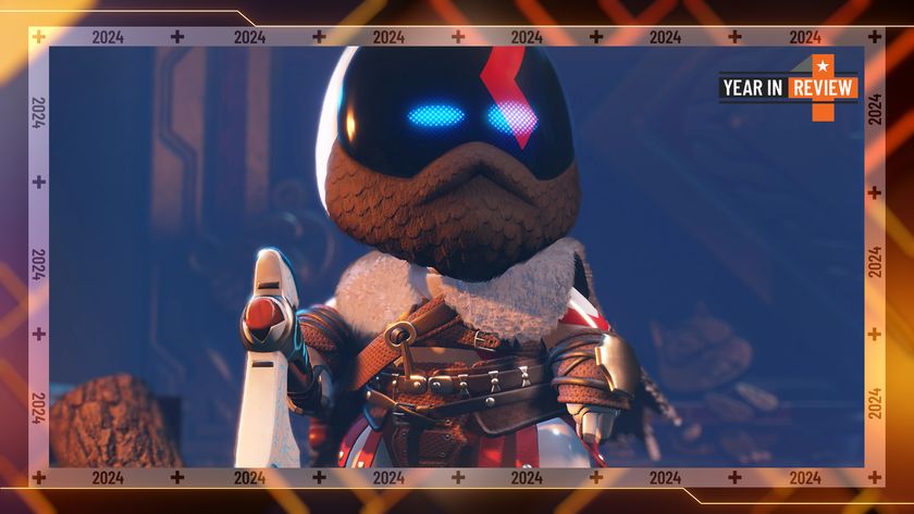 Astro Bot dressed as God of War&#039;s Kratos