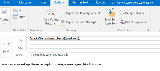 outlook turn off read receipts