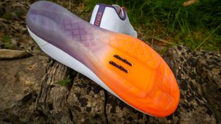 Fizik Tempo Beat shoe, with sole uppermost