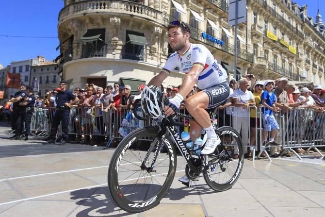 Mark Cavendish (Omega Pharma-QuickStep) in Montpellier.