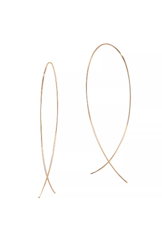 Lana 14K Yellow Gold Large Upside-Down Wire Hoop Earrings