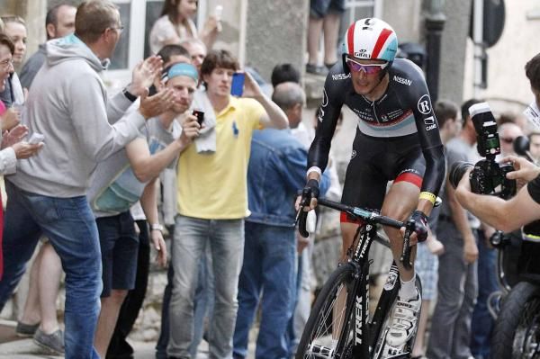 There was plenty of support for Frank Schleck on the roadside.