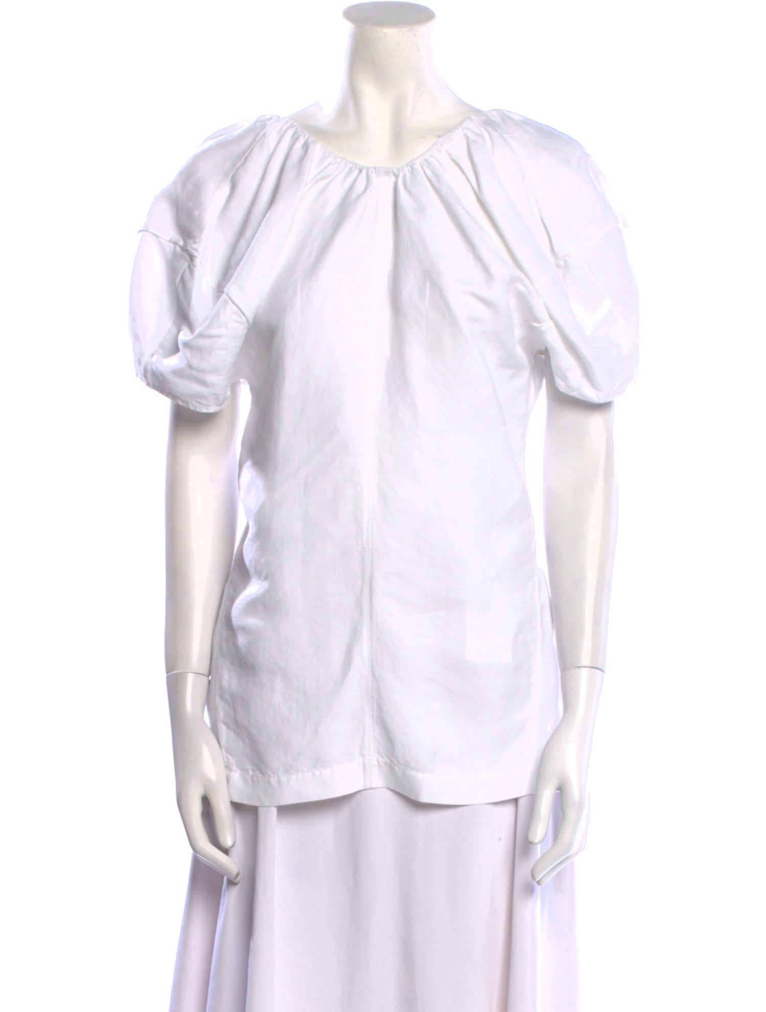 Linen Crew Neck Blouse