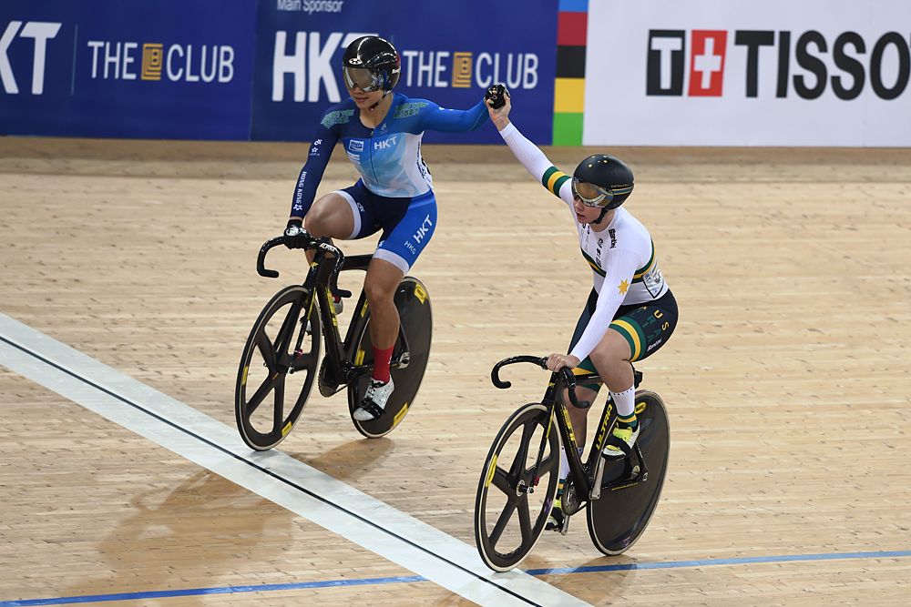 Wai Sze Lee (Hong Kong) beat out Kaarle McCulloch (Australia) to move on to the sprint semifinal