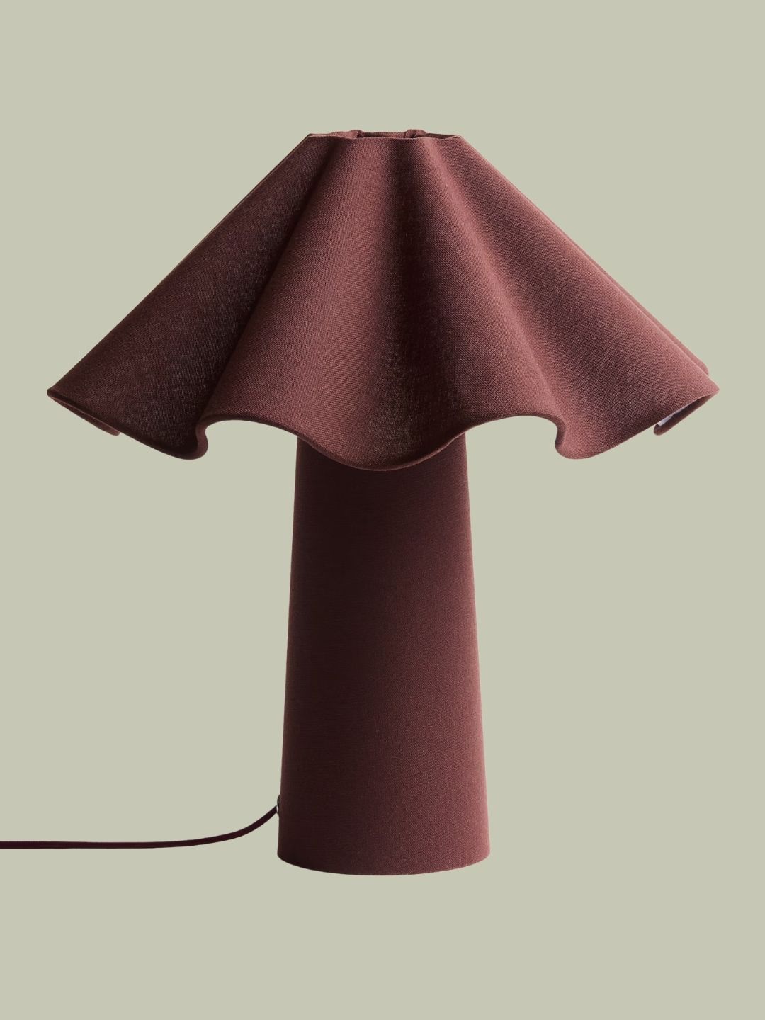 H&amp;amp;M, Wavy Table Lamp in Burgundy