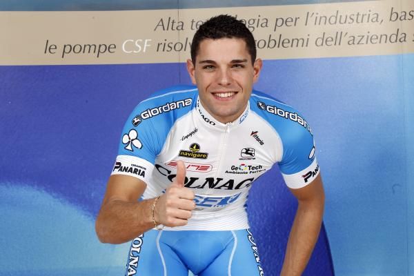 Thumbs up. Andrea Pasqualon is one of four neo-pros in the Colnago-CSF Inox squad for 2011.