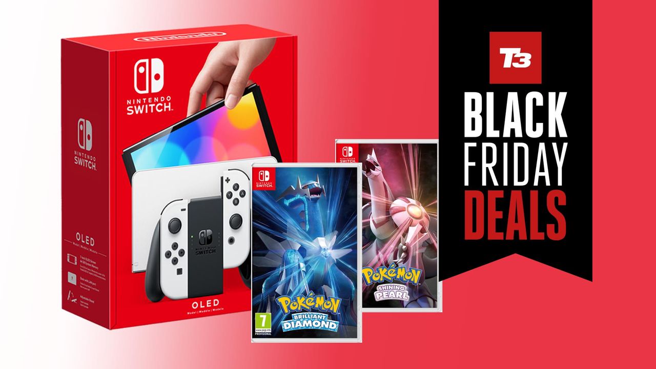 Nintendo Switch OLED Pokemon Brilliant Diamond and Shining Pearl box black friday