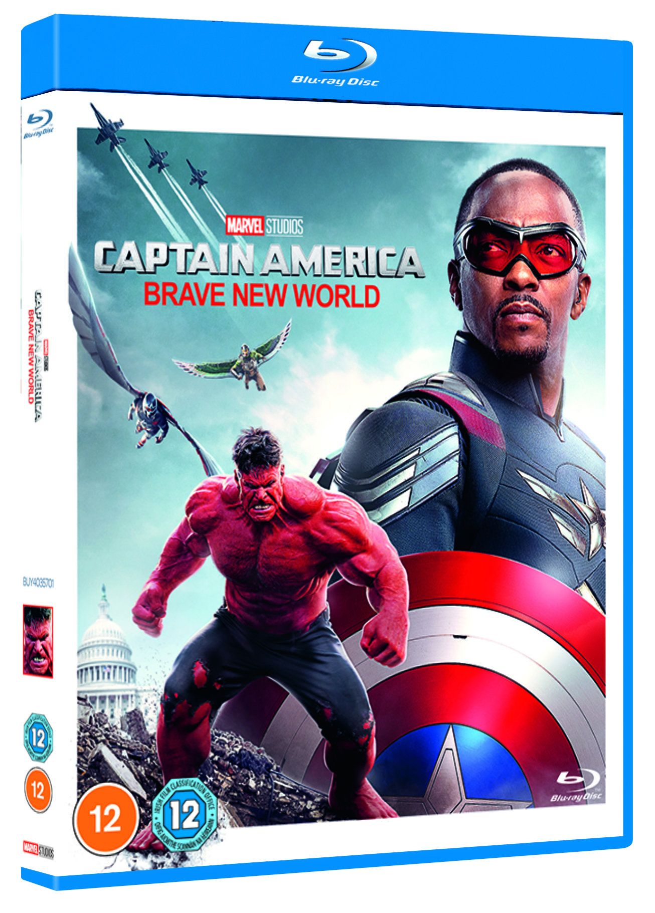 The Blu-ray cover for Captain America: Brave New World.