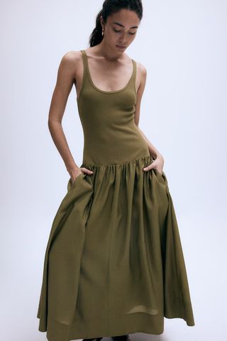 H&M, Flared-Skirt Dress