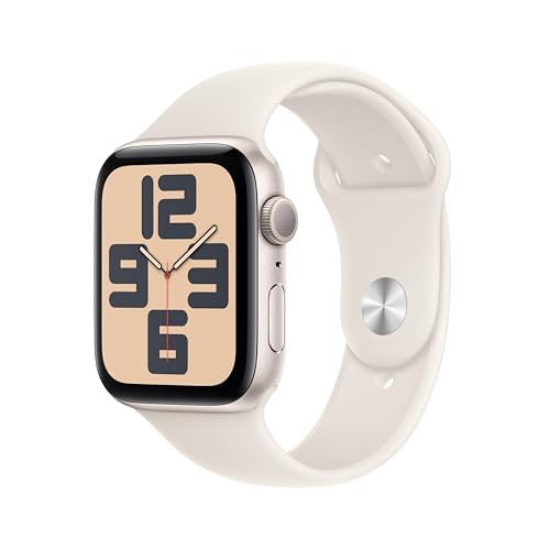 Apple Watch Se (2nd Gen) Gps 44mm Smartwatch With Starlight Aluminium Case With Starlight Sport Band - S/m. Fitness and Sleep Trackers, Crash Detection, Heart Rate Monitor, Retina Display
