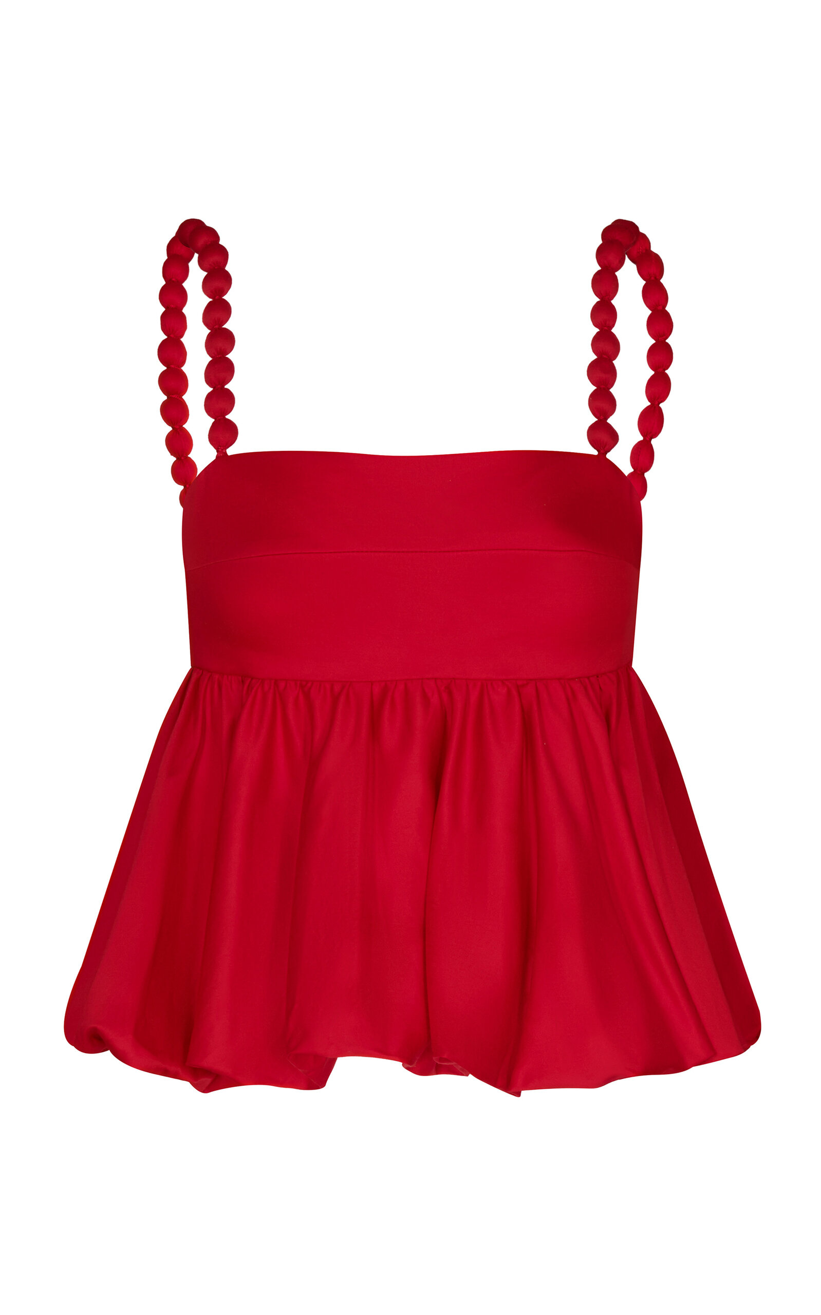 Somos Dos Gathered Cotton-Poplin Top