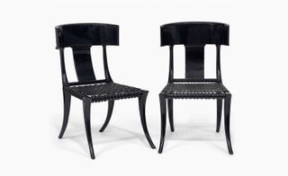 'Klismos' chairs, by TH Robsjohn-Gibbings.