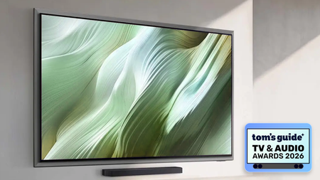 A Samsung TV with a Tom's Guide logo in the bottom right of the screen.