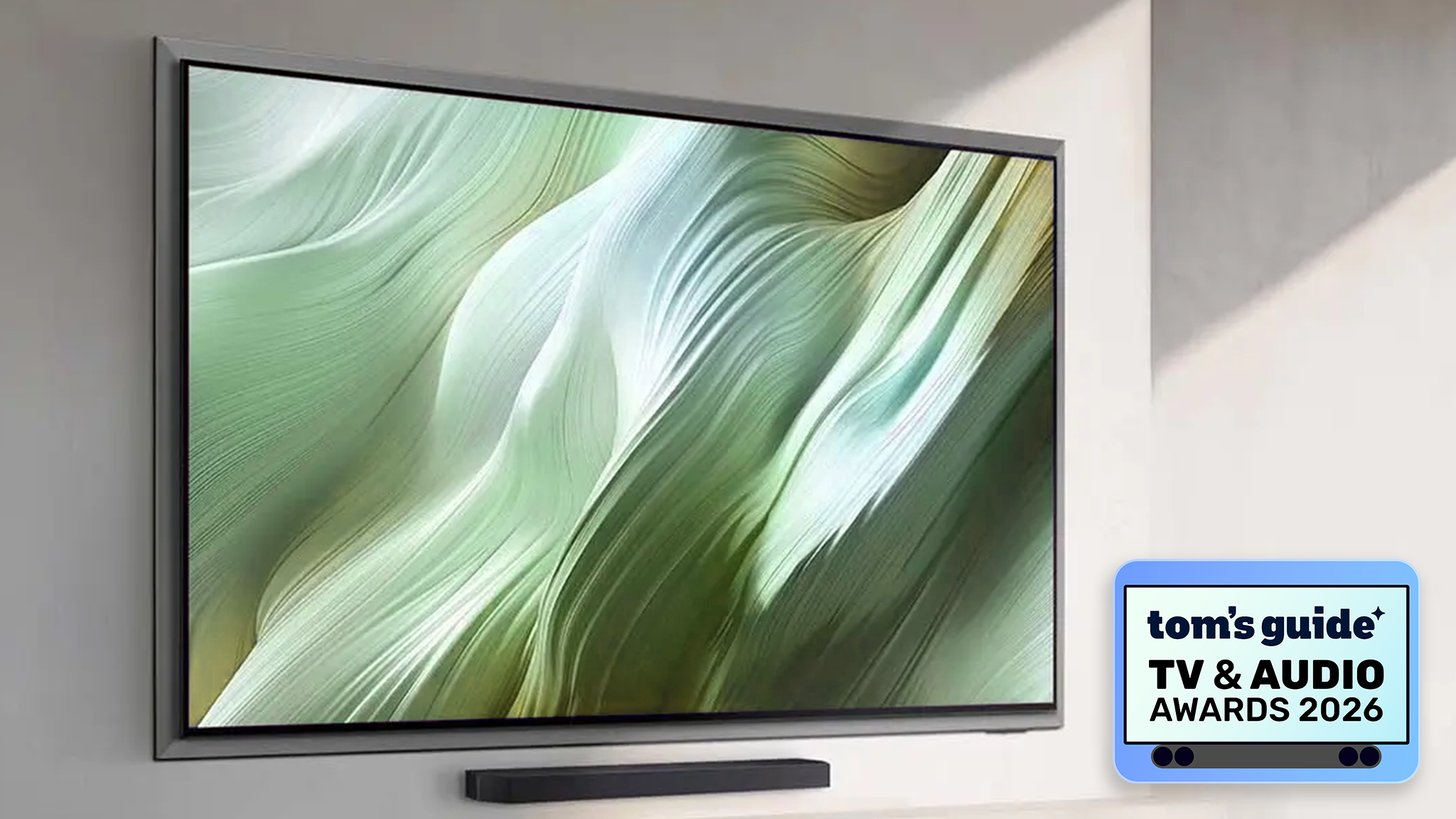A Samsung TV with a Tom's Guide logo in the bottom right of the screen.