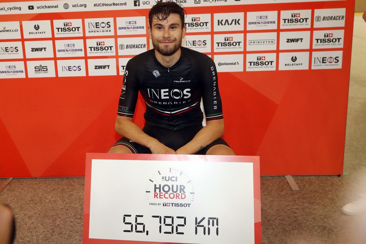 UCI Hour Record timed by Tissot attempt Filippo Ganna - Grenchen - Velodrome Suisse AG - 08/10/2022 - Filippo Ganna (ITA - INEOS Grenadiers) - photo Ivan Benedetto/SprintCyclingAgency&Acirc;&copy;2022