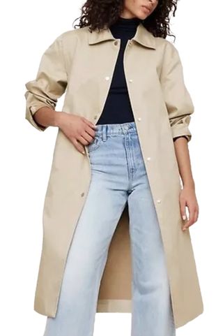 Bonded Cotton Mac Coat