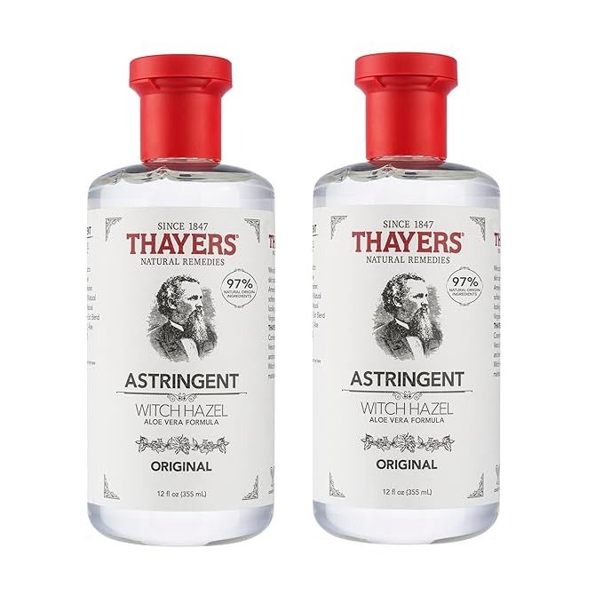 THAYERS, Thayers Original Witch Hazel Astringent With Aloe Vera, 12 Oz (pack of 2)