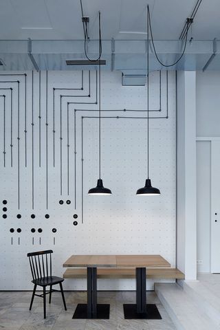 Dinning table and black chair