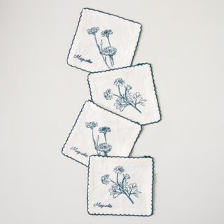 Francie Floral Cocktail Napkin Set of Four