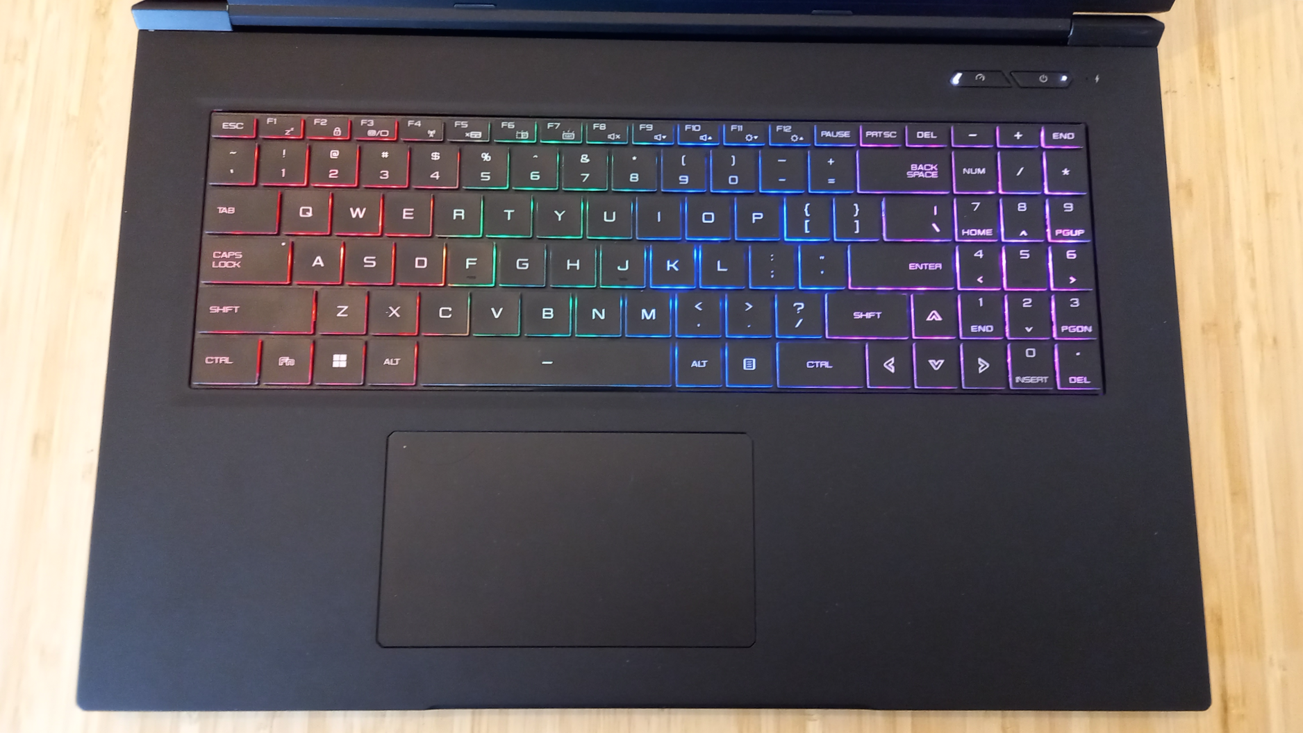 Evo17-s laptop keyboard