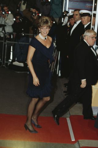 Princess Diana at "The Prince of Tides" premiere in 1992