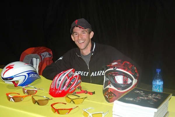 Nick with the products that the Colavita/Sutter Home team will be wearing this year.