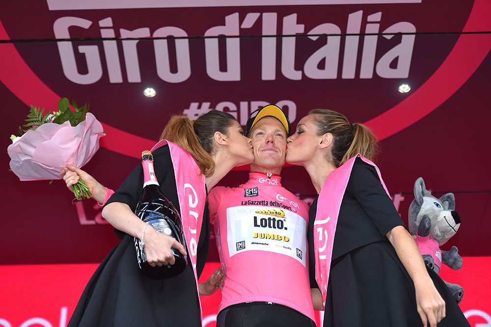 Steven Kruijswijk (LottoNl-Jumbo) in the maglia rosa