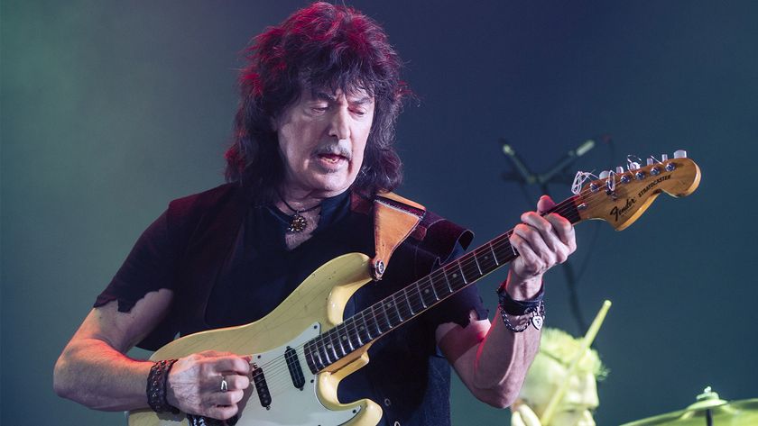 Ritchie Blackmore of Rainbow performs at Genting Arena on June 25, 2016 in Birmingham, England. 
