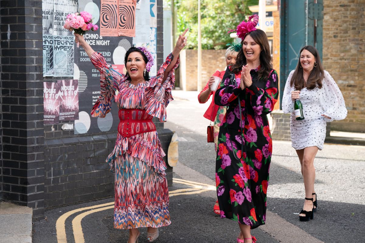 Kat Slater sets off for her wedding