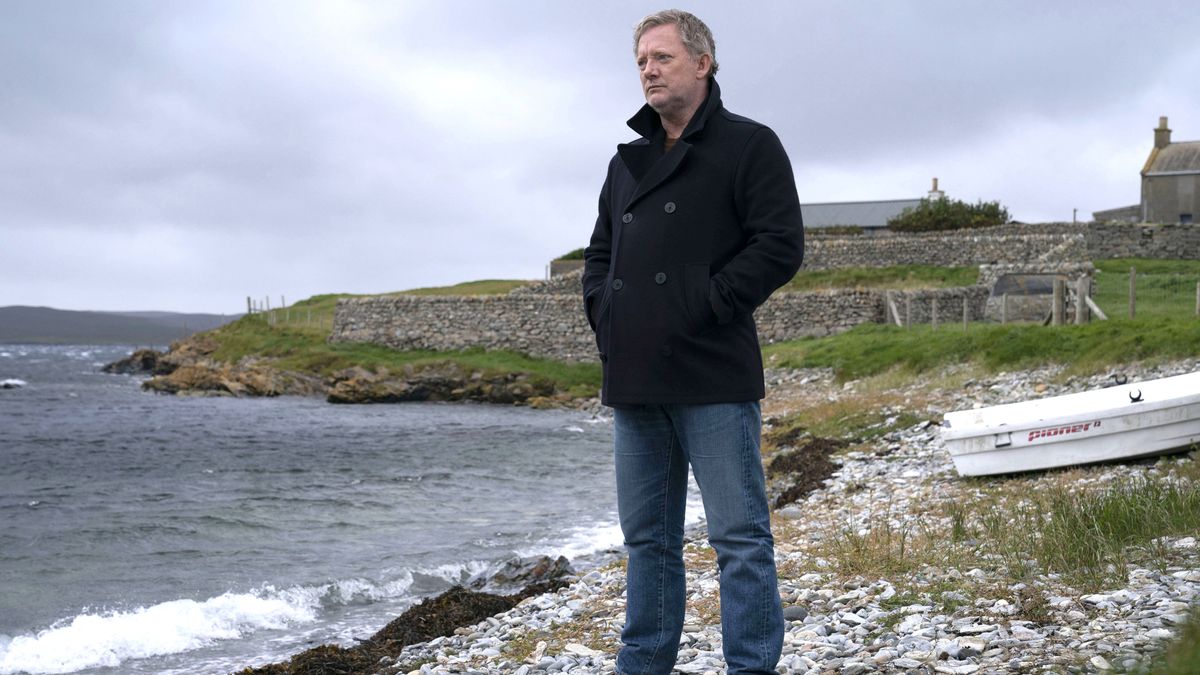 DI Jimmy Perez (Douglad Henshall) looks out to the water in Shetland.