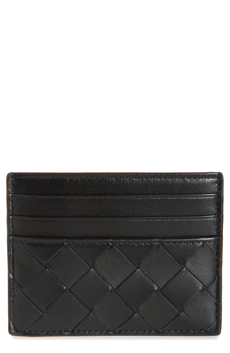 Intrecciato Leather Card Case