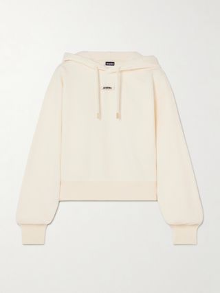 Grosgrain-Trimmed Cotton-Jersey Hoodie