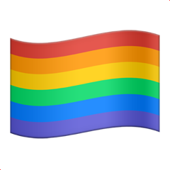 Apple emoji rainbow flag