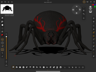 ZBrush for iPad tutorial; sculpt a spider