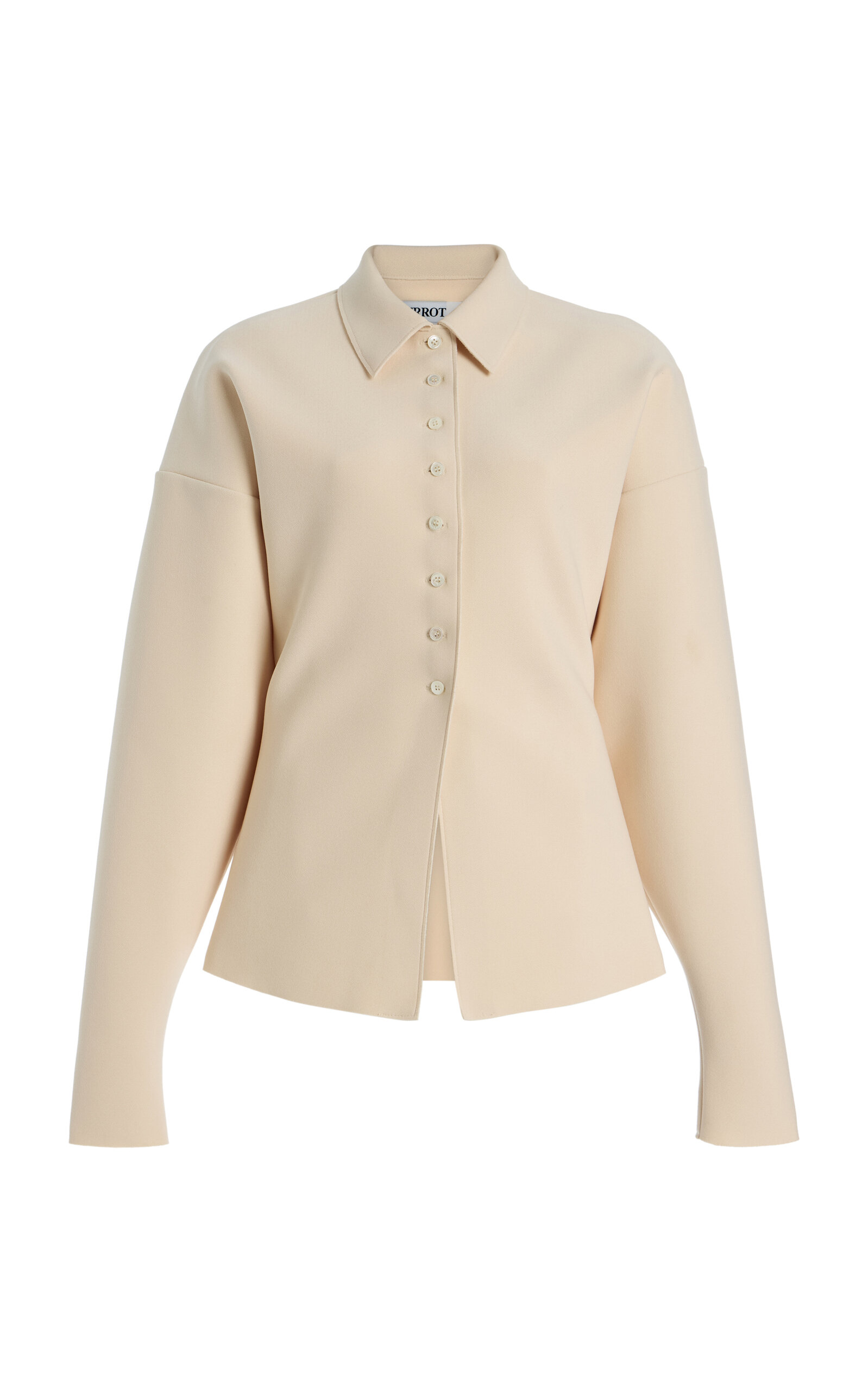 Exclusive Lay3 Collared Crepe Cardigan