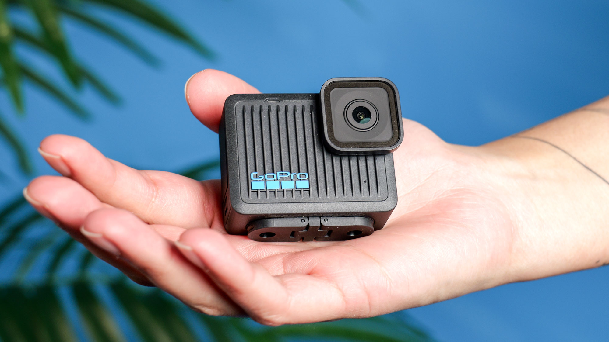 The GoPro Hero (2024) in hand