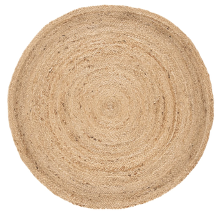 A round jute rug
