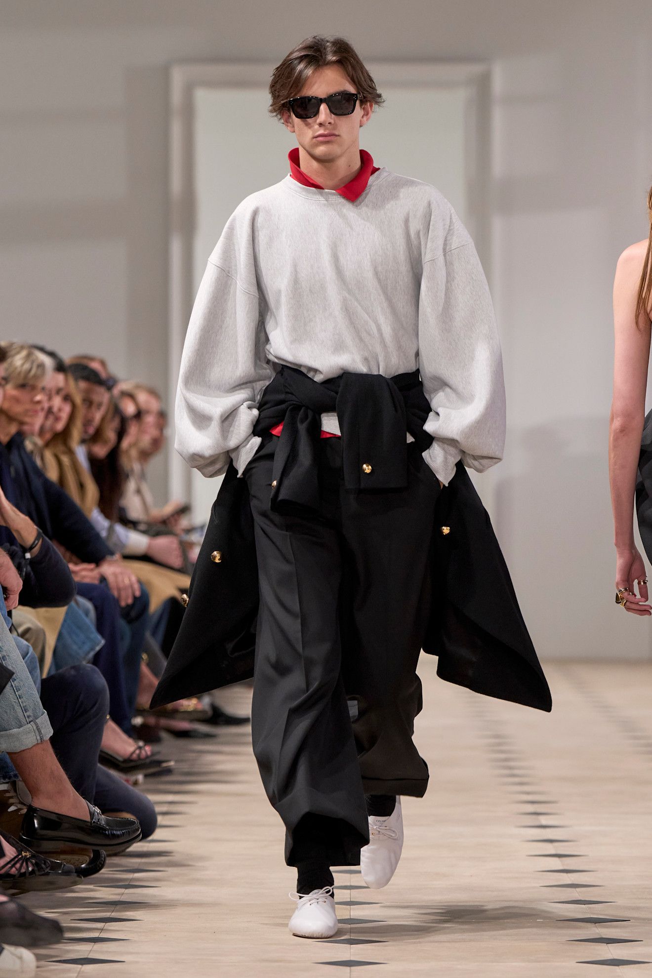 Celine Resort PO S26 featuring colored T-shirts under sweaters