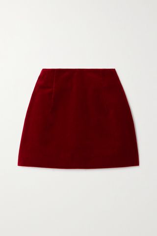 + Net Sustain Vera Cotton-Velvet Mini Skirt